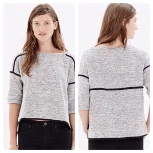 Madewell Textured Cropped Sweatshirt Top